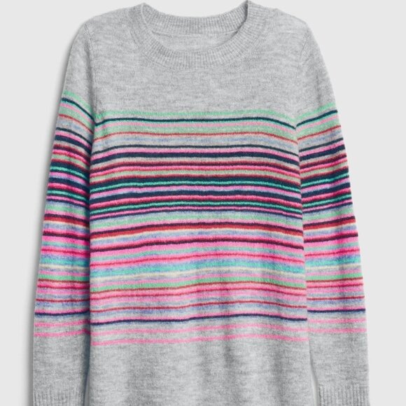 Gap Crazy Stripe Crewneck  Tunic Sweater - Picture 2 of 3